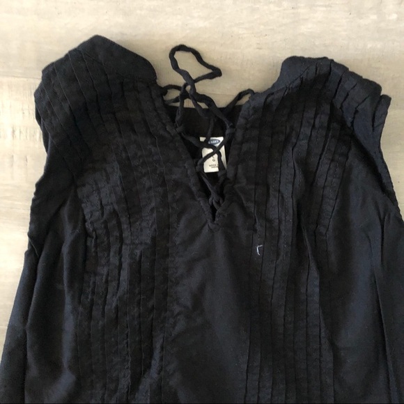 OLD Navy lace-up Black dress size L - Picture 3 of 5